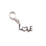 Berloque Love banhado a prata 950