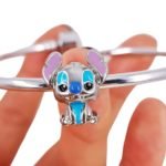 Berloque Baby Stitch Miniatura banhado a prata 950