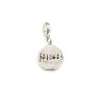 Berloque Medalha Friends Resinado banhada a prata 950