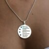 Colar Ho'oponopono Medalha 4 Corações banhado a prata 950
