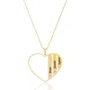 Colar Personalizado Coração Faixas até 4 Nomes banhado a Ouro 18 k