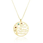 Colar Árvore da Vida Ho'oponopono Zircônias banhado a ouro 18k