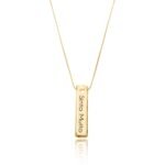Colar Ho'oponopono 4 Lados banhado a ouro 18k