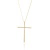 Colar Cruz cravejada com zircônias Banhados a ouro 18k