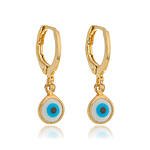 Brinco Argola Olho Grego banhado a ouro 18k