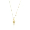 Colar Menino/Menina com Zircônia banhado a ouro 18k