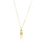 Colar Menino/Menina com Zircônia banhado a ouro 18k