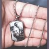 Colar Masculino Personalizado Foto Aço Cirúrgico