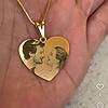 Colar Personalizado Coração Foto banhada a ouro 18k