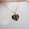 Colar Personalizado Coração Foto banhada a ouro 18k