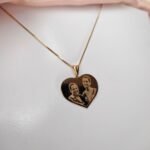 Colar Personalizado Coração Foto banhada a ouro 18k