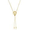 Colar Gravata Árvore da Vida Cravejado com Zircônias banhado a ouro 18k