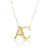 Colar Personalizado Monograma 1 Letra Cravejada com Zircônias banhado a ouro 18k