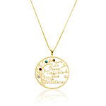 Colar Tudo Posso Naquele que Me Fortalece banhado a Ouro 18k