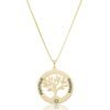 Colar Personalizado Arvore da Vida até 4 Nomes Resinada banhado a ouro 18 k