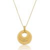 Colar Círculos banhado a ouro 18k
