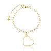 Pulseira Coração Pendente banhada a ouro 18k