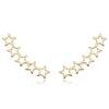 Brinco Ear Cuff 5 Estrelas Vazadas banhado a ouro 18 k