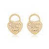 Brinco Fixo Coração "Forever in My Heart" banhado a ouro 18k
