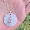 Colar Madreperola Nossa Senhora banhado a ouro 18k