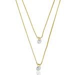 Colar Ponto de Luz Duplo banhado a Ouro 18k