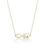 Colar Love com Infinito Banhado a Ouro 18k
