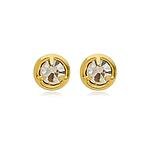 Brinco Fixo Ponto de Luz banhado a ouro 18k