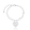 Pulseira Cadeado "Forever in my Heart" banhada Prata de lei 950