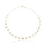 Colar Choker Pérolas Banhado a ouro 18k