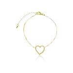Pulseira Coração Delicado banhada a ouro 18k