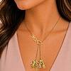 Colar Personalizado Gravata Mãe até 5 Pingentes e Nomes banhado a ouro 18 k
