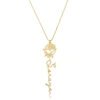 Colar Personalizado Nome na Rosa banhado a ouro 18 k