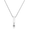 Colar Unissex Personalizado 4 Lados banhado em ouro branco