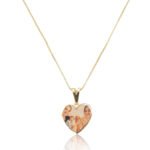 Colar Personalizado Coração com Foto banhado a ouro 18 k