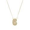 Colar Personalizado Letra Bubble Cravejado Zircônias banhado a ouro 18 k