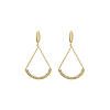 Brinco Pendente Gota Cravejada com Zircônias banhado a ouro 18k