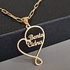 Colar Personalizado Coração até 3 Nomes Banhado a Ouro 18k