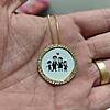 Colar Personalizado Mandala Família Feliz Escolha até 5 Cravejado com Zircônias banhado a ouro 18K