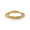 Pulseira Corda de Violão Cravejada com Zircônias banhado a ouro 18K