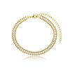 Pulseira Riviera Cravejada com Zircônias banhado a ouro 18K