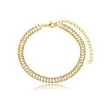 Pulseira Riviera Cravejada com Zircônias banhado a ouro 18K