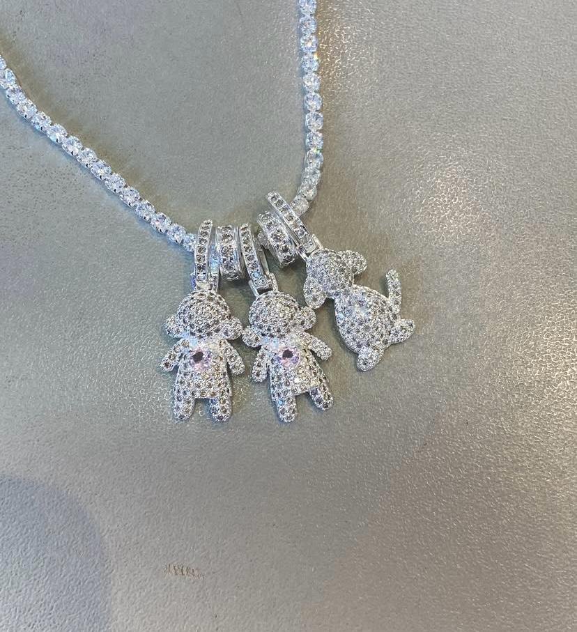 Colar Riviera Personalizado com Pingentes Cravejados com Zircônias banhado a prata de lei 950