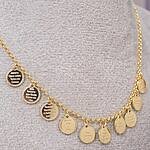 Colar Placas com 10 Mandamentos banhado a ouro 18k