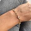 Pulseira Corações banhada a ouro 18k