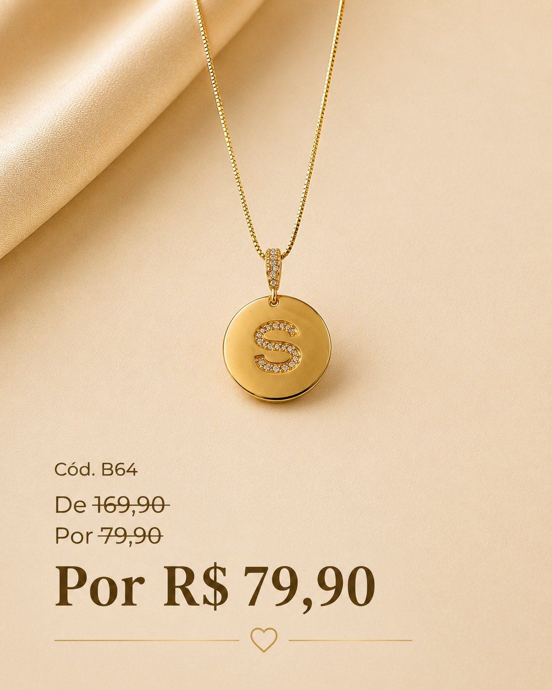 Live 64 banhado em ouro 18 k