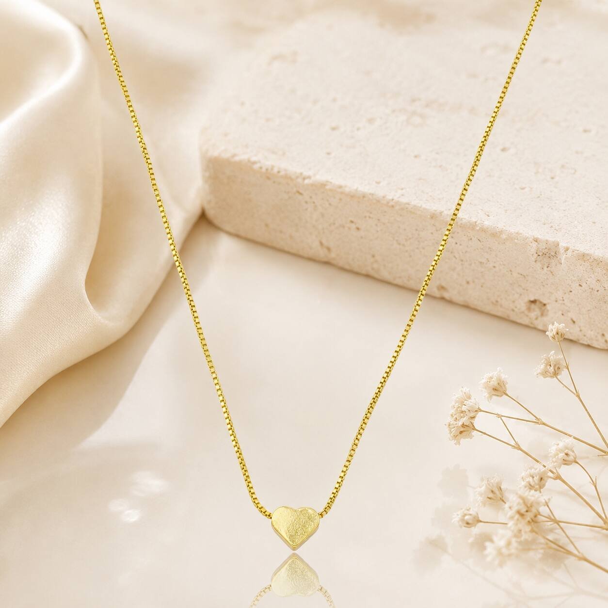 Colar Coração banhado a ouro 18 k