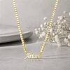 Colar Personalizado Letra Riviera Cravejado Zircônias banhado a ouro 18 k