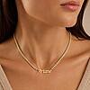 Colar Riviera Cravejado Zircônias Personalizado com Nome banhado a ouro 18 k