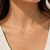 Colar Infinito Coração Cravejado com Zircônias banhado a ouro 18 k