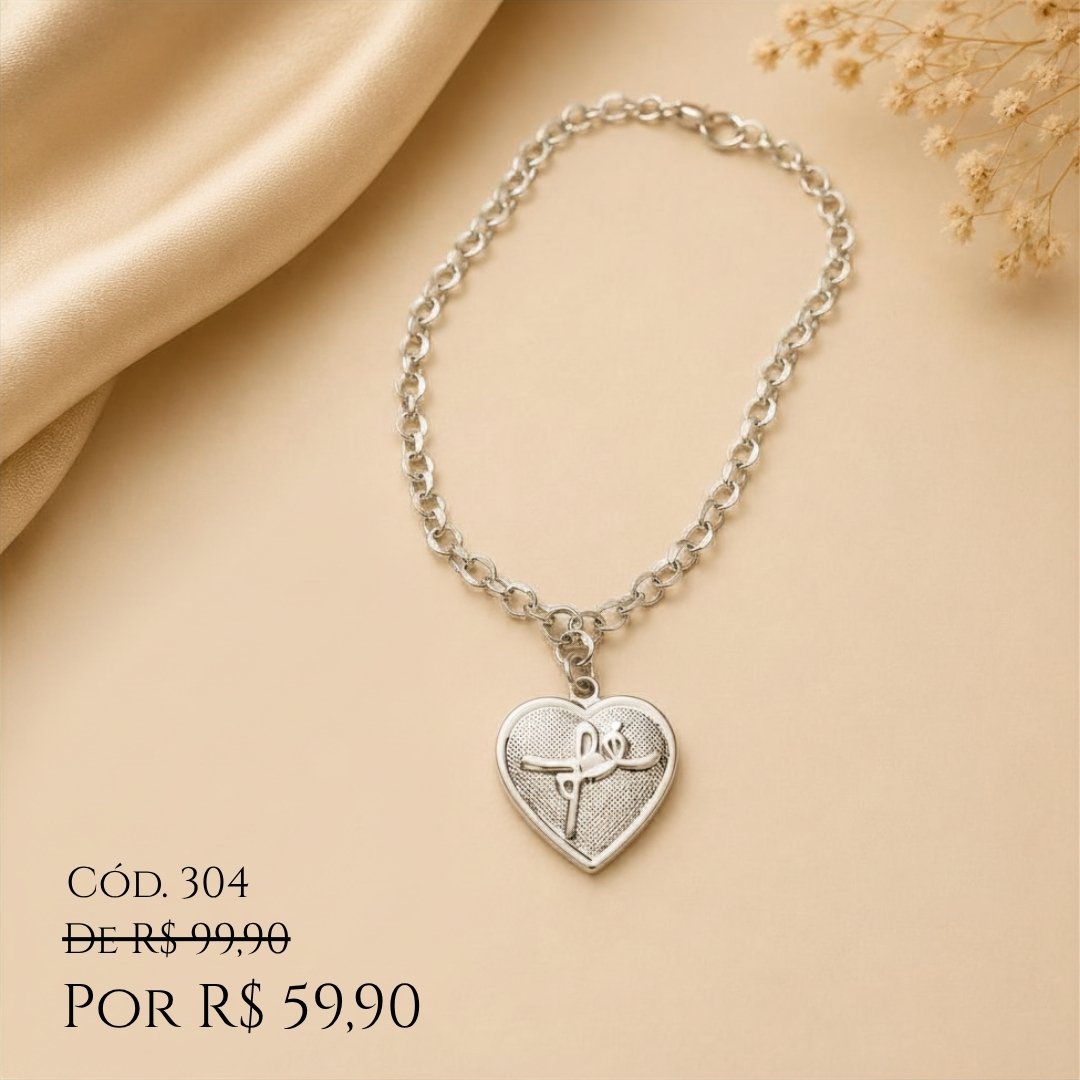 Live 304 banhado a prata de lei 950